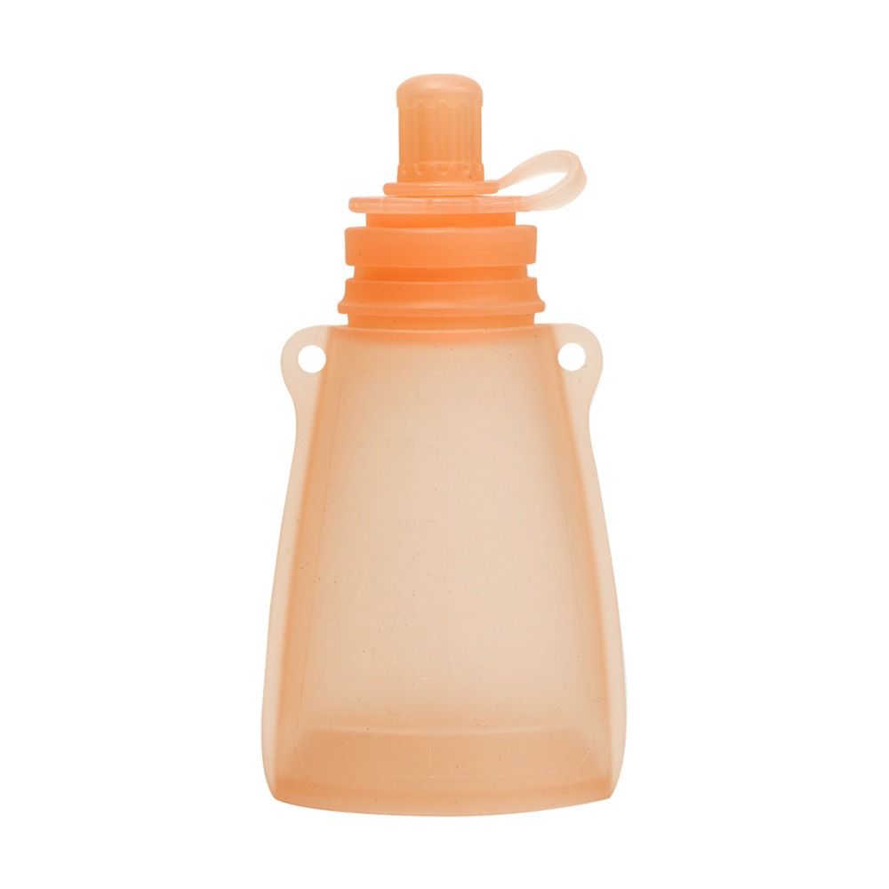 Baby Food Reusable Pouches - BPAフリー シリコン製 ベビーフードパウチ 詰め替え可能 液漏れ防止 スクイーズミルク保存バッグ