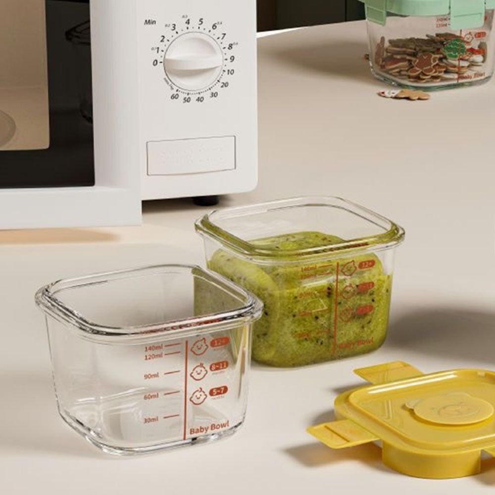 Baby Food Jars Glass - 新しい170ml食品保存容器 冷凍・電子レンジ対応 ベビーフード用ガラスカップ ガラス製ベビーフード保存瓶 赤ちゃん用