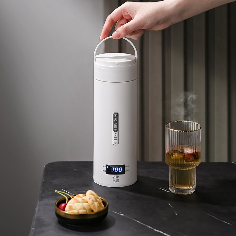 Baby Food Warmer Portable - 旅行用電気ケトル、急速沸騰、ポータブルベビーミルクウォーマーケトル、304ステンレス鋼サーモケトル