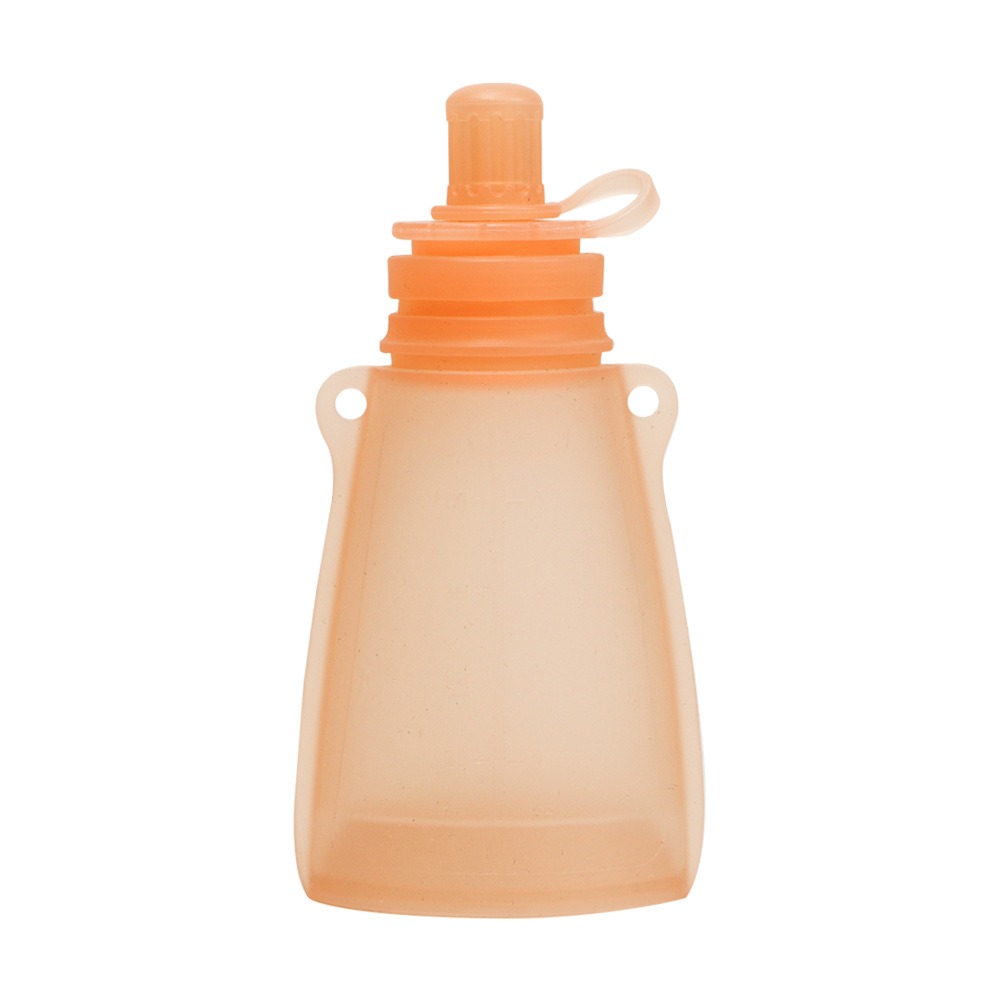 Baby Food Reusable Pouches - BPAフリーシリコン製ベビーフードポーチ、再利用可能、漏れ防止、絞り出しミルク保存バッグ、密封保存、詰め替え可能なベビーフード容器
