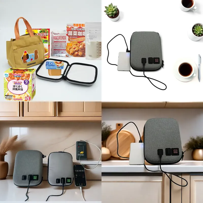 Baby Food Reusable Pouches - 【CHIMU HOME】 12ヶ月児用ポータブルUSB給電ベビーフードピューレウォーマー 家庭、車、学校用の再利用可能なパウチフードウォーマー