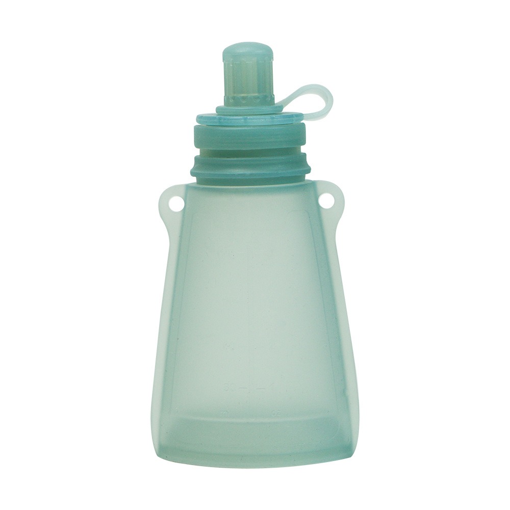Baby Food Reusable Pouches - BPAフリー シリコン製ベビーフードポーチ 詰め替え可能 再利用可能 ミルク保存バッグ 液漏れ防止