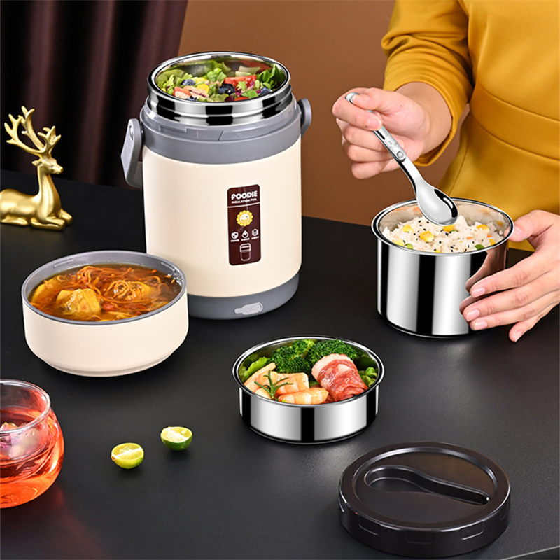 ステンレス鋼の電気温水弁当箱,食品ウォーマー,サーマルコンテ - Baby Food Warmer Portable のレビューと価格