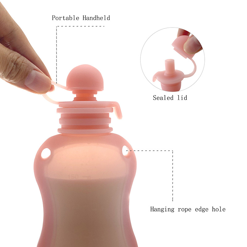 便利な牛乳収納バッグ、再利用可能なシリコン、補完的なフードポ - Baby Food Reusable Pouches のレビューと価格