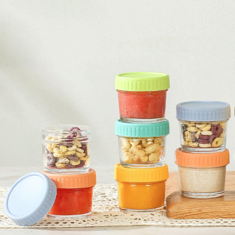 6個入りメイソンジャー ガラス製ベビーフードジャー 再利用可 - Baby Food Jars Glass のレビューと価格