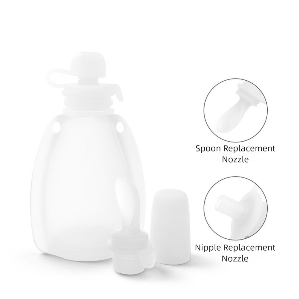 再利用可能なベビーフードポーチ BPAフリー 120ml 大 - Baby Food Reusable Pouches のレビューと価格