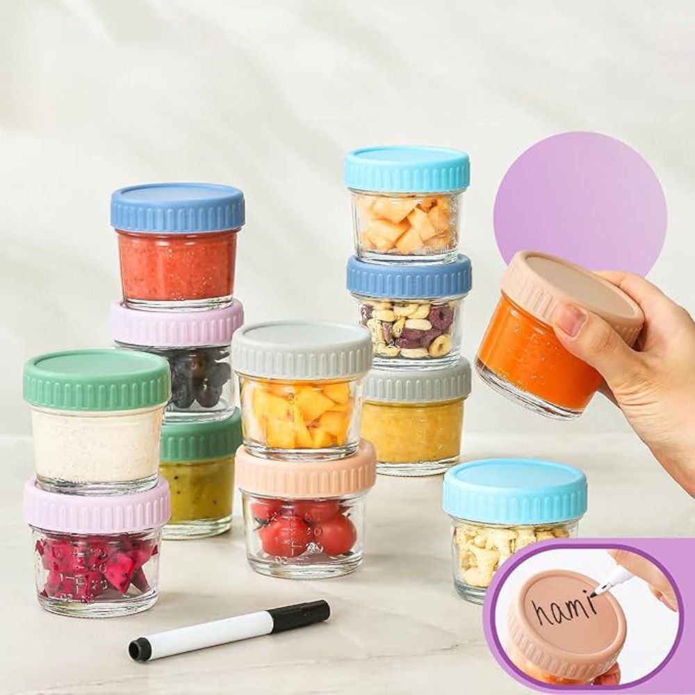 6個入りメイソンジャー ガラス製ベビーフードジャー 再利用可 - Baby Food Jars Glass のレビューと価格