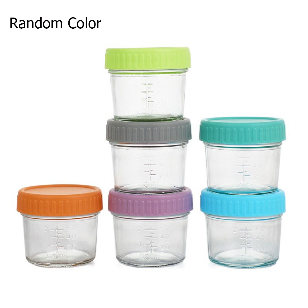 6個入り 多目的ガラス製ベビーフードジャー 再利用可能 目盛 - Baby Food Jars Glass のレビューと価格