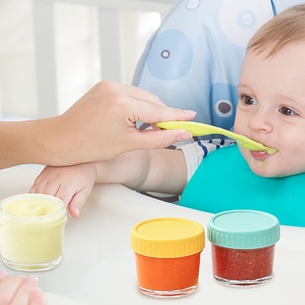 6個入りガラス製ベビーフードジャー、再利用可能、蓋付き、ディ - Baby Food Jars Glass のレビューと価格