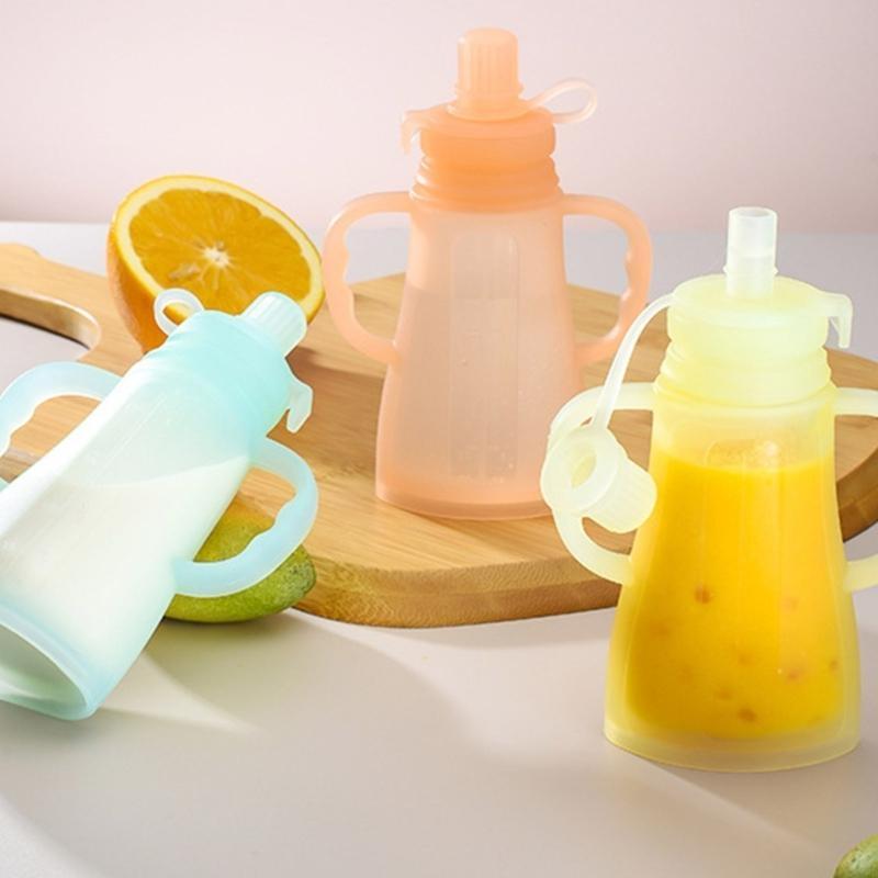 ポータブル漏れ防止シリコーンベビーフルーツピューレスクイズ保 - Baby Food Reusable Pouches のレビューと価格