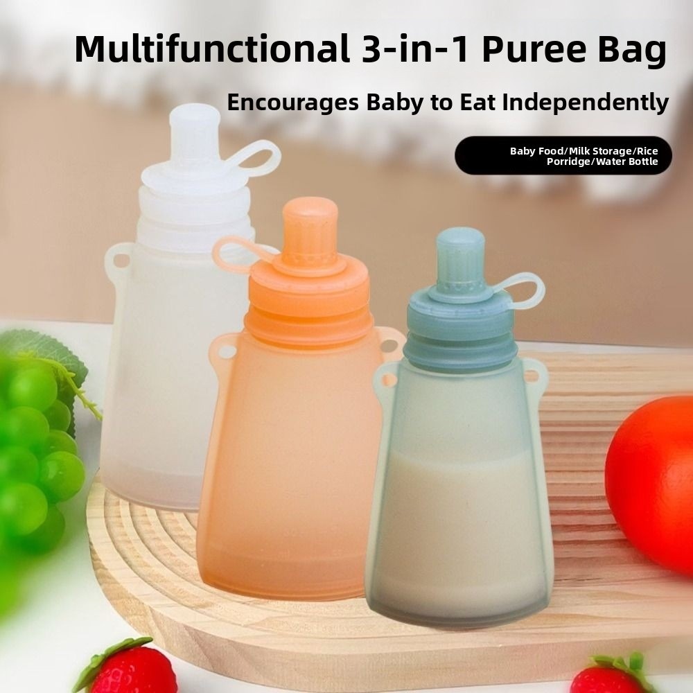 BPAフリーシリコン製ベビーフードポーチ、再利用可能、詰め替 - Baby Food Reusable Pouches のレビューと価格