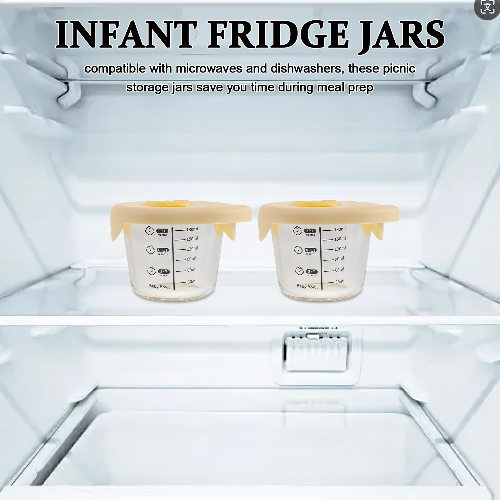 2個セット ベビーフード保存容器 ガラス製 密閉容器 230 - Baby Food Jars Glass のレビューと価格