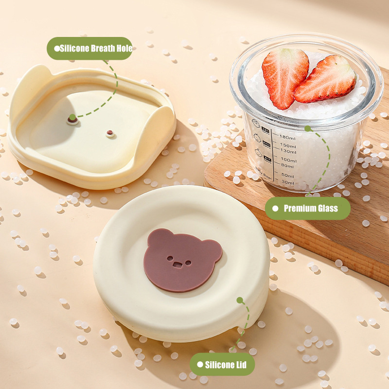ふた付きベビーフード収納ジャー、幼児用の漏れ防止スナックピュ - Baby Food Jars Glass のレビューと価格
