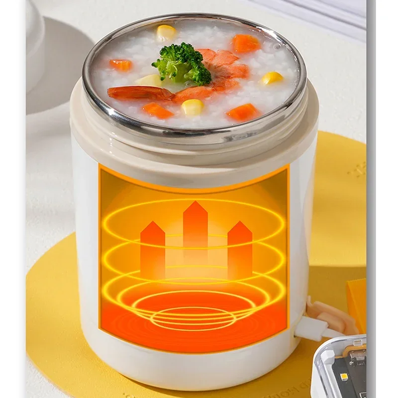 600 ミリリットルポータブル USB 電気加熱弁当箱ステン - Baby Food Warmer Portable のレビューと価格