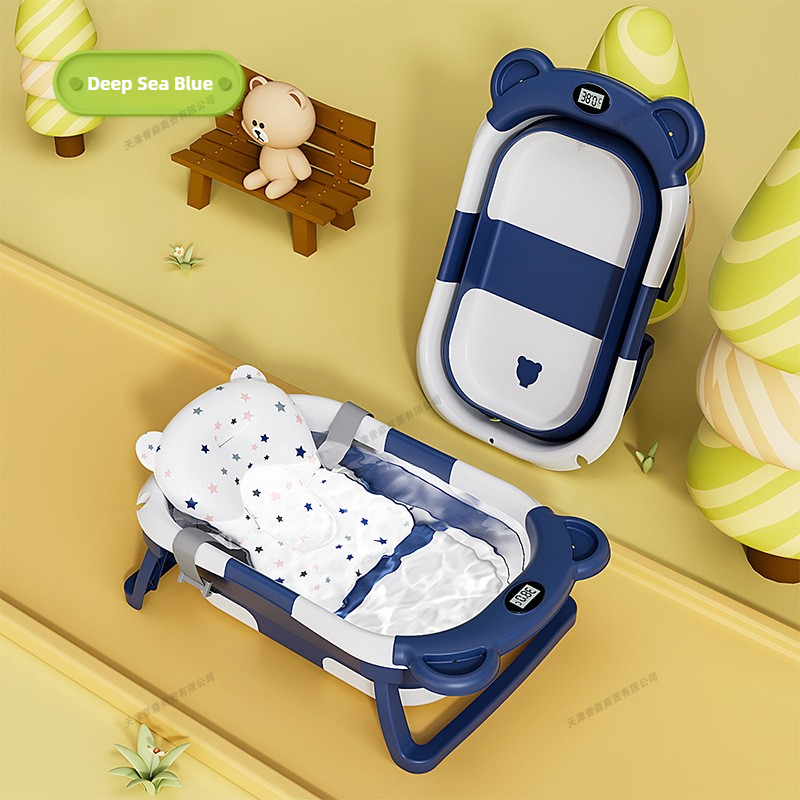 折りたたみ式ベビーバスインテリジェント温度表示新生児用浴槽ク - Baby Food Warmer Portable のレビューと価格