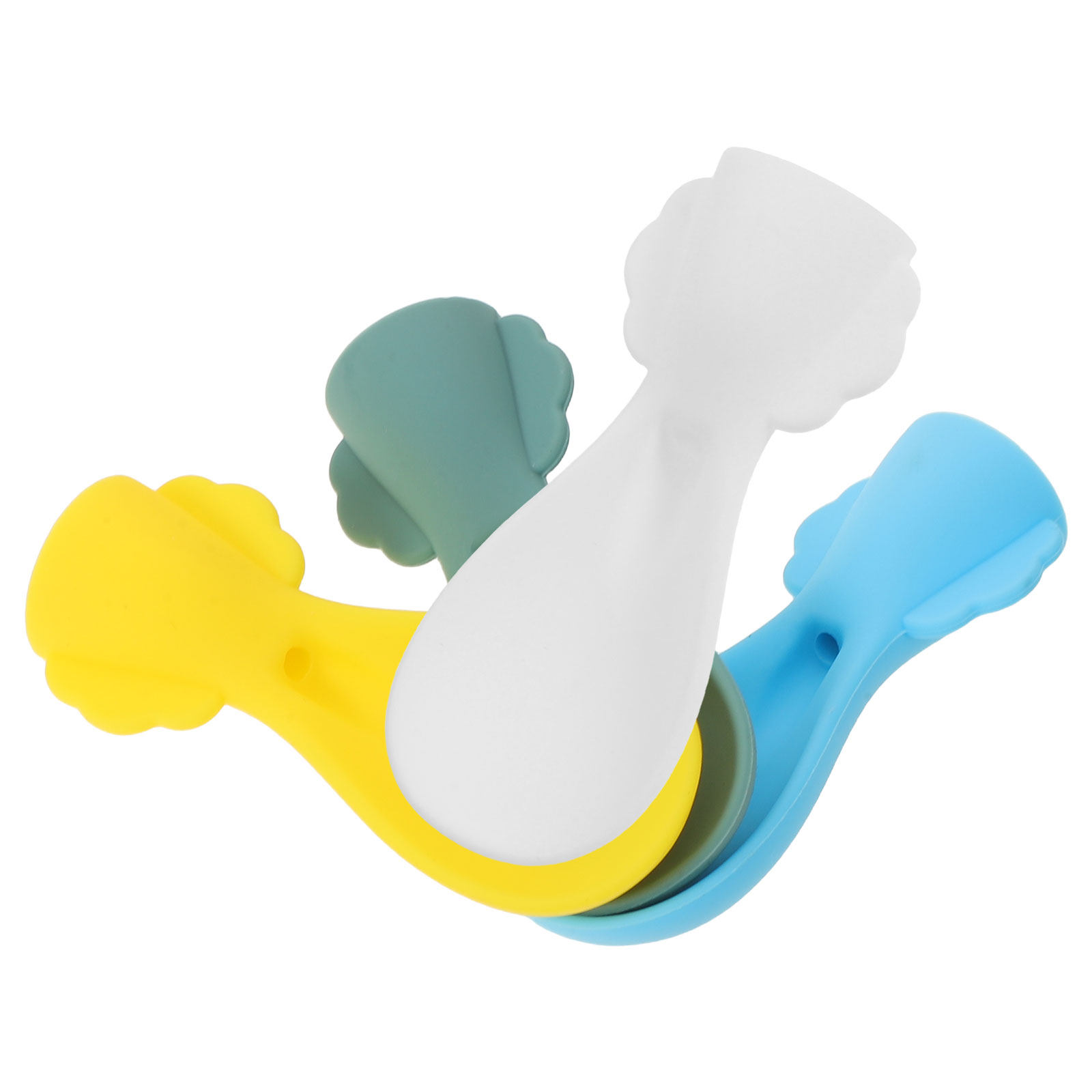 4個入りベビーシリコン製フィーディングスプーン、柔らかい幼児 - Baby Food Reusable Pouches のレビューと価格