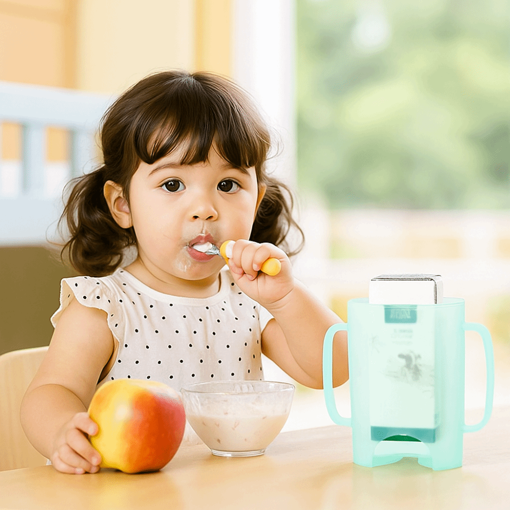 プラスチック製スクイーズパウチホルダー スクイーズプルーフ  - Baby Food Reusable Pouches のレビューと価格